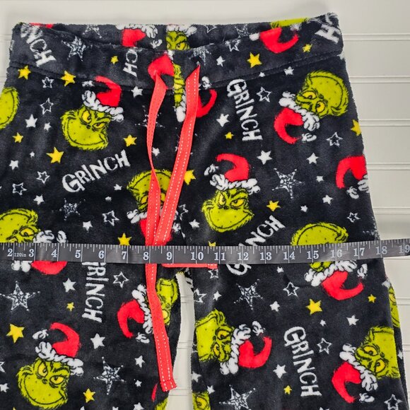 The Grinch Women's Black Plush Christmas Holiday Pajama Pants Size M NWT - Picture 9 of 11